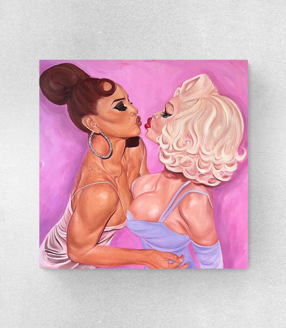 Sasha Colby & Amanda Lepore Trans Joy Original Oil Painting