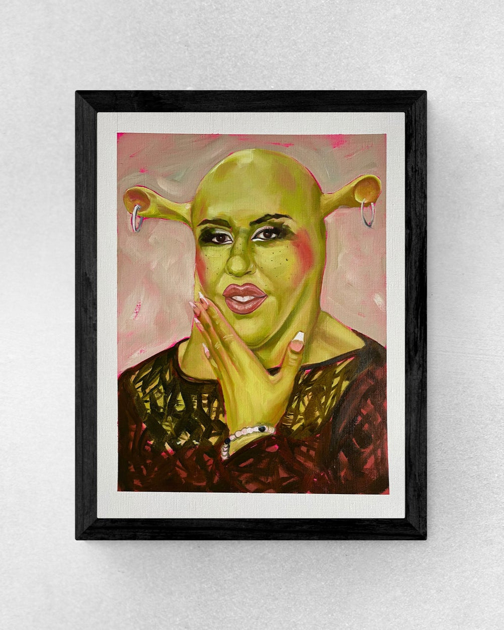 Shrek King Original Oil Painting