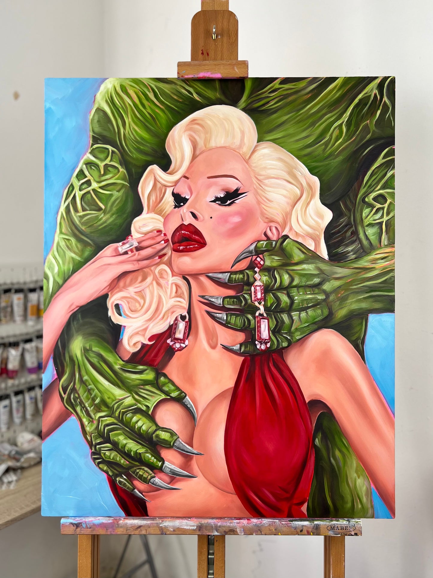 Amanda Lepore Original Oil Painting