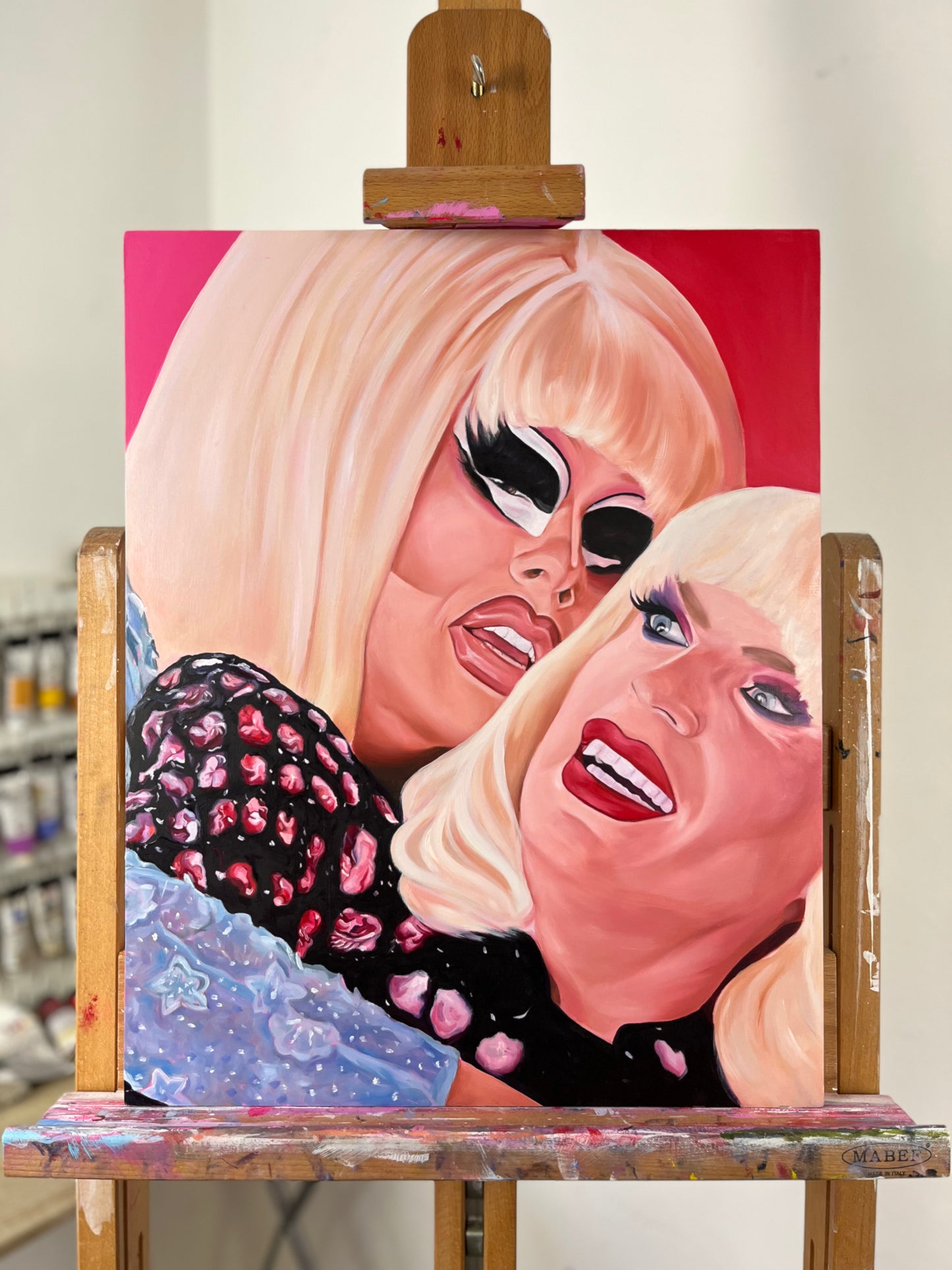 Trixie and Katya Original Oil Painting