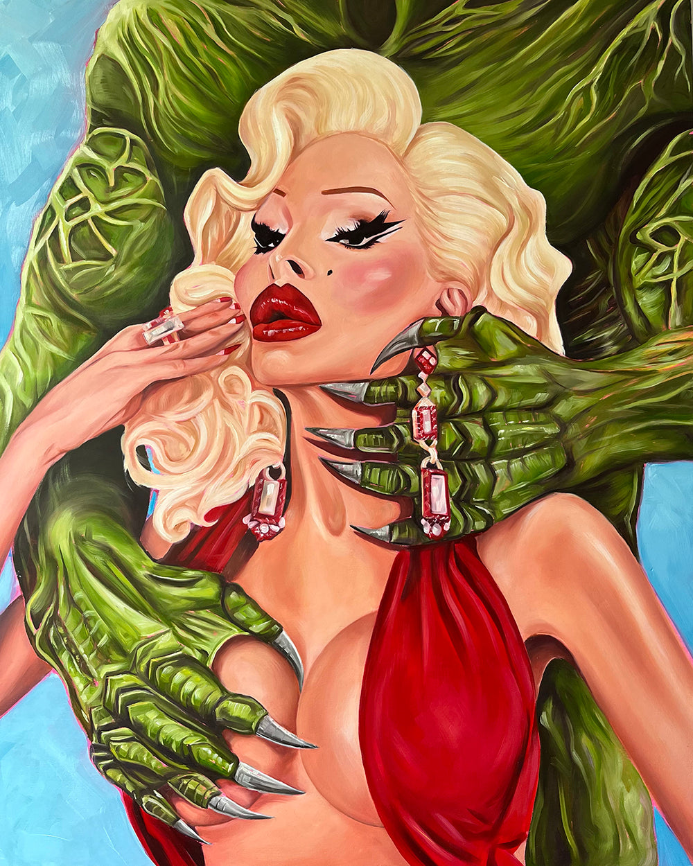 Amanda Lepore Original Oil Painting