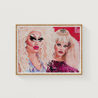 Trixie and Katya Giclée Art Print